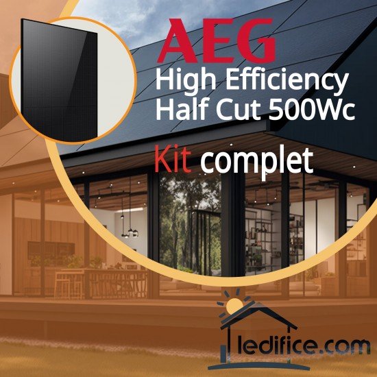 Kit photovoltaïque 9 kW AEG module 500Wc High Efficiency avec 18 panneaux AEG High Efficiency 500, TRIPHASE