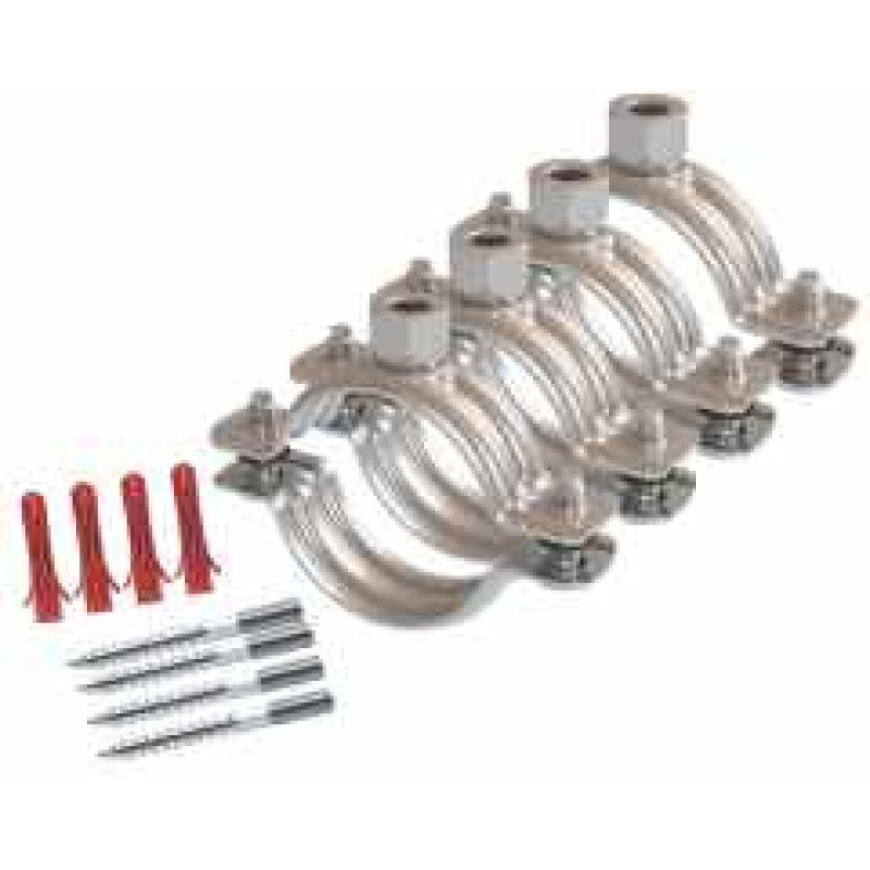 Kit de montage Ø54mm pour tube inox isolé mono tube DN20 avec silation de 13mm