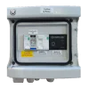 Coffret de protection AC jusqu'à 4,5 kW monophasé avec disjoncteur différentiel 30 mA et parafoudre. 20A / 230V avec QRelay Intégré