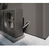 Système de tuyau double pour pompe à chaleur monobloc air/eau en inox annelé DN25, pré-isolé avec 13mm d'Aerogel avec enveloppe de protection