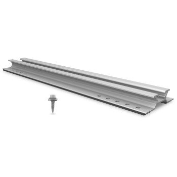 K2 MiniRail longueur 0,38m (pose en portrait ou paysage sur Bac Acier) - 4 Vis
