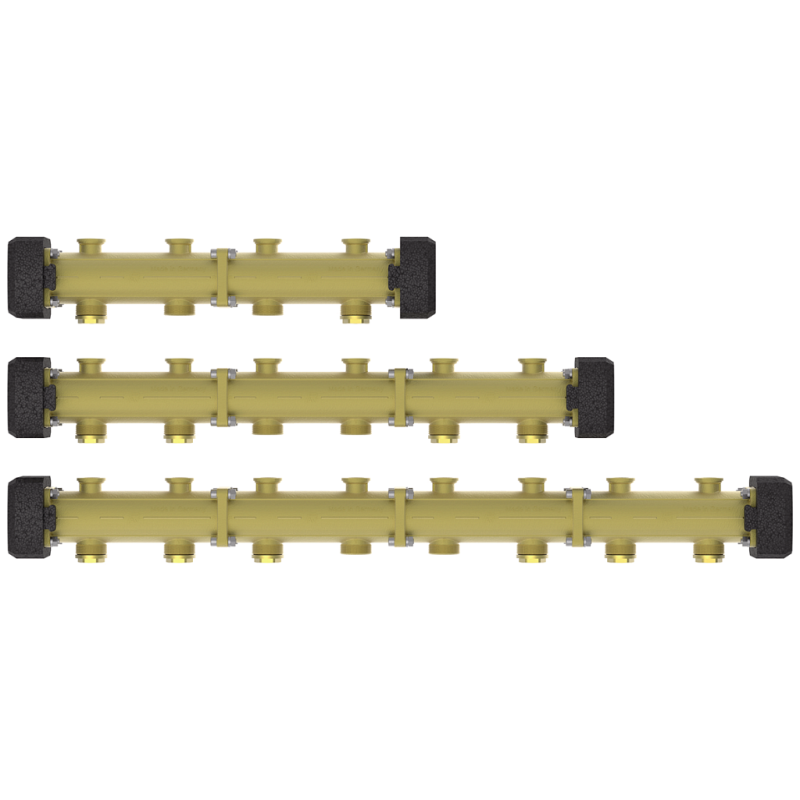 Collecteur modulaire DN 20 quintuple Nombre de raccords pour HeatBloCs = 9 Largeur = 980 mm