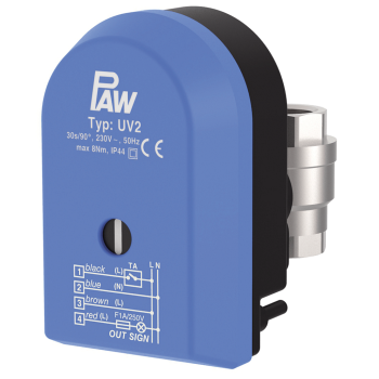 Vanne à passage UV2 avec servomoteur DN 20