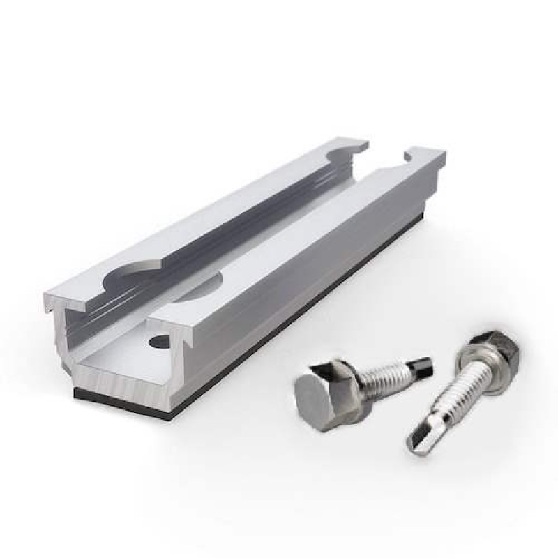 420402 Metasole système de support sur BAC ACIER (format paysage). Inclus 2 vis 900122 RE/420405