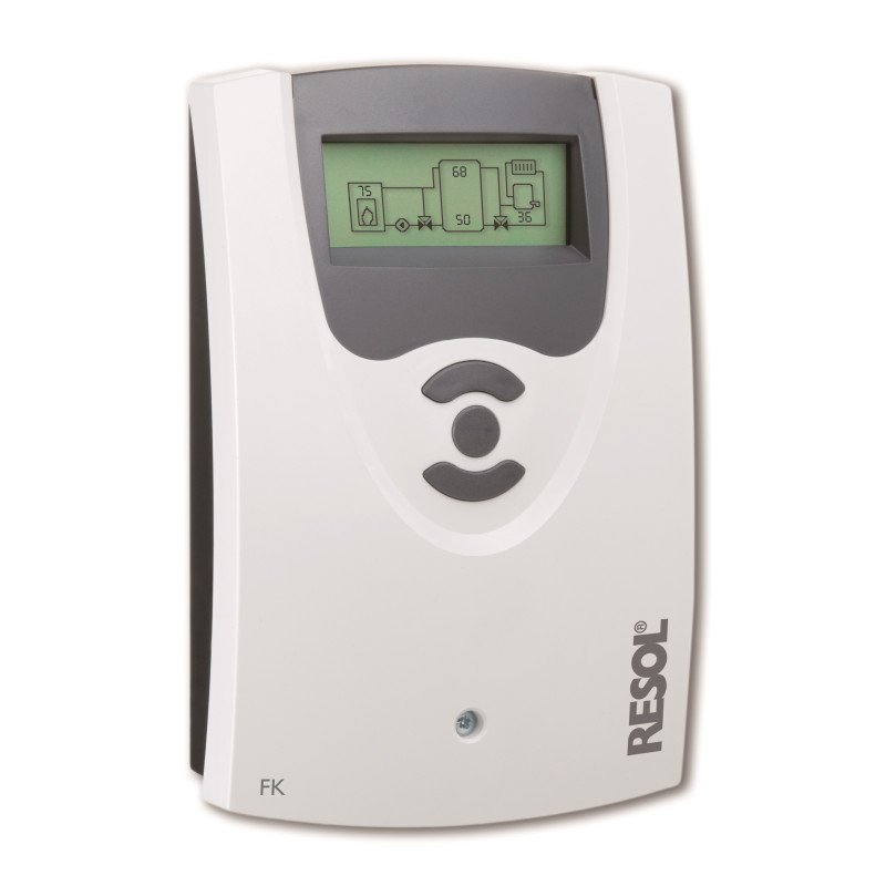 RESOL FK, régulateur chaudière à combustible solide. – offre complète, SPECIAL pour tous les systèmes à combustible solide ! 3 sondes Pt1000 (1 x FKP6, 2 x FrP6) incluses