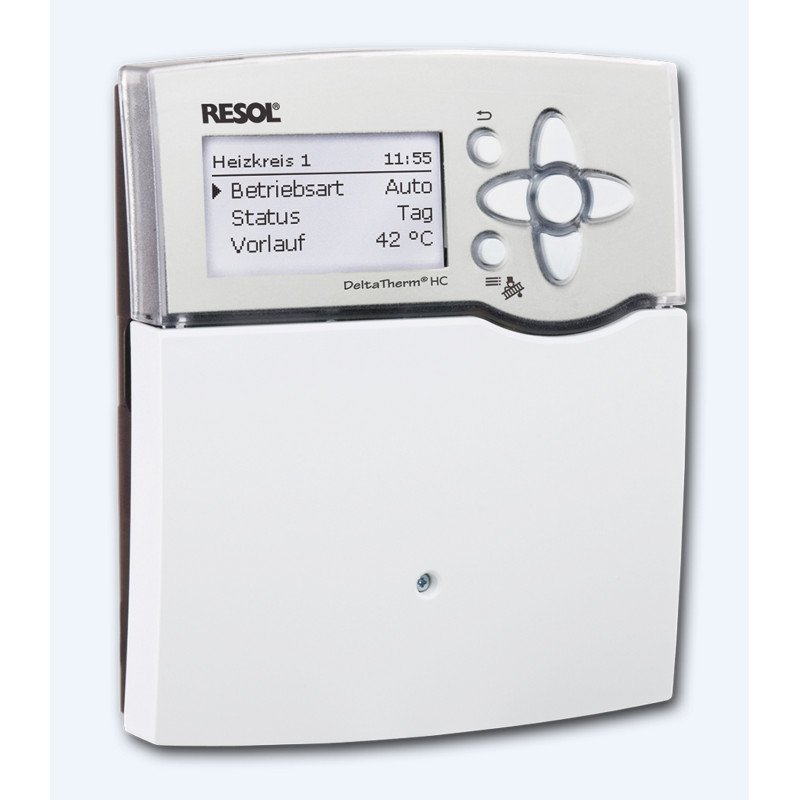 Resol HC, Régulateur pour les systèmes de chauffage et d'eau chaude sanitaire, 5 sondes Pt1000 (1 x FAP13, 1 x FRP23, 3 x FRP6) incluses