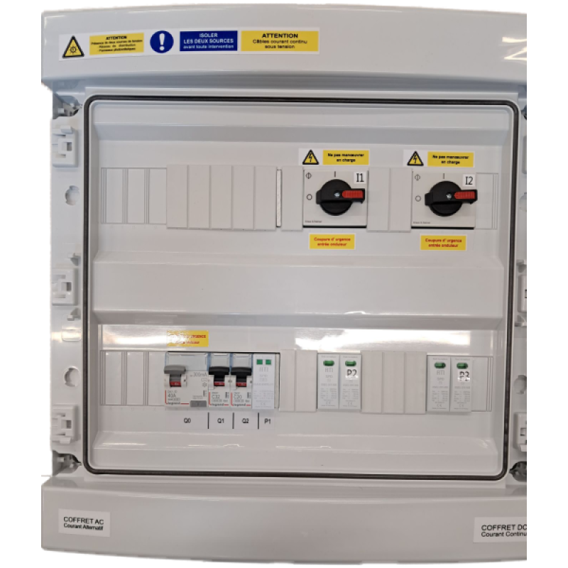 Coffret AC/DC Monophasé 1 onduleur 6KVA + DC 2 MPPT 