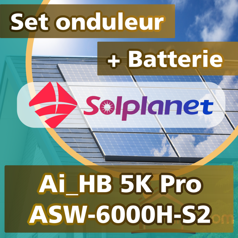Set Batterie Solplanet 1x Ai-LB 5K Pro 5,12kWh avec onduleur Solplanet ASW-6000H-S2 6kVA