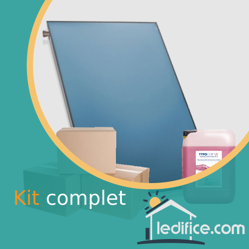 Pack complet avec 8 capteurs solaires plan haute performance FK200 soit 18.72m²