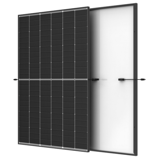 Trina Solar 450 Wc Bi-Verre Vertex S+ N-Type NEG9R- Cadre noir fond blanc (1762x1134x30mm) - Garantie 25/30 ans - (ref : TSM-NEG9R.28)